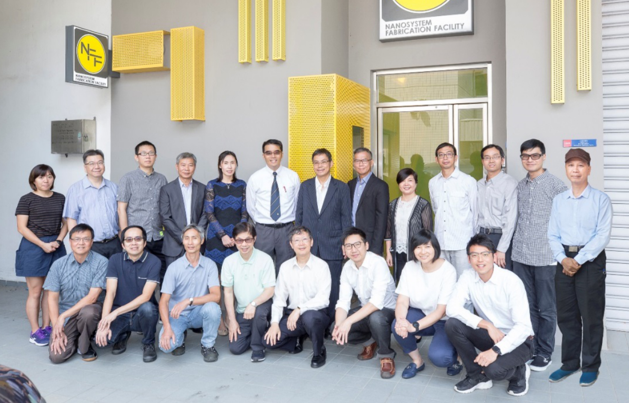 Prof. Andrew POON (back row, 6th left), Director of the NFF, Prof. Yi-Kuen LEE (back row, 7th left), Associate Director, and all NFF staff