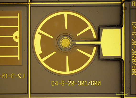 The gallium-nitride HEMT-LED allows voltage to control light, replacing typical LED supporting circuitries.